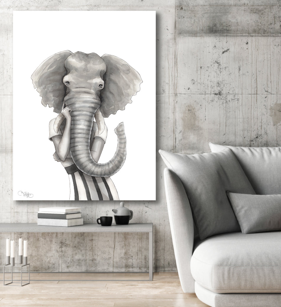 Ljuddämpande tavla - Katarina Vintrafors - Elephant woman