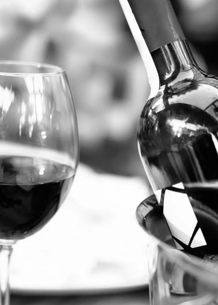 Canvas Schilderij - Red Wine Glass