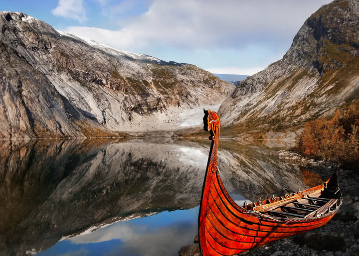 Canvas Schilderij - Viking Ship