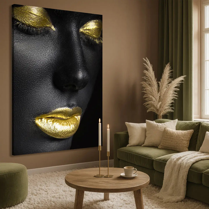 Canvas Schilderij - Black & Gold