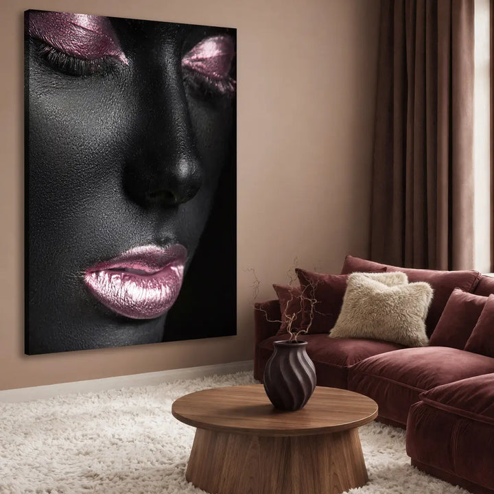 Canvas Schilderij - Black & Pink
