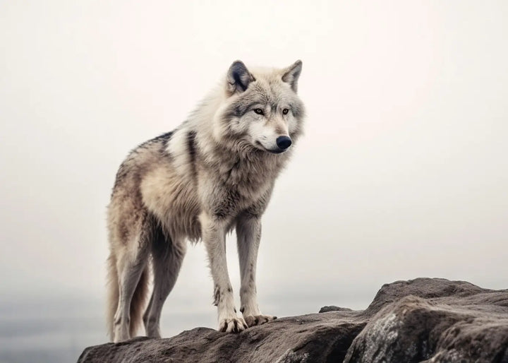 Canvas Schilderij - Grey Wolf