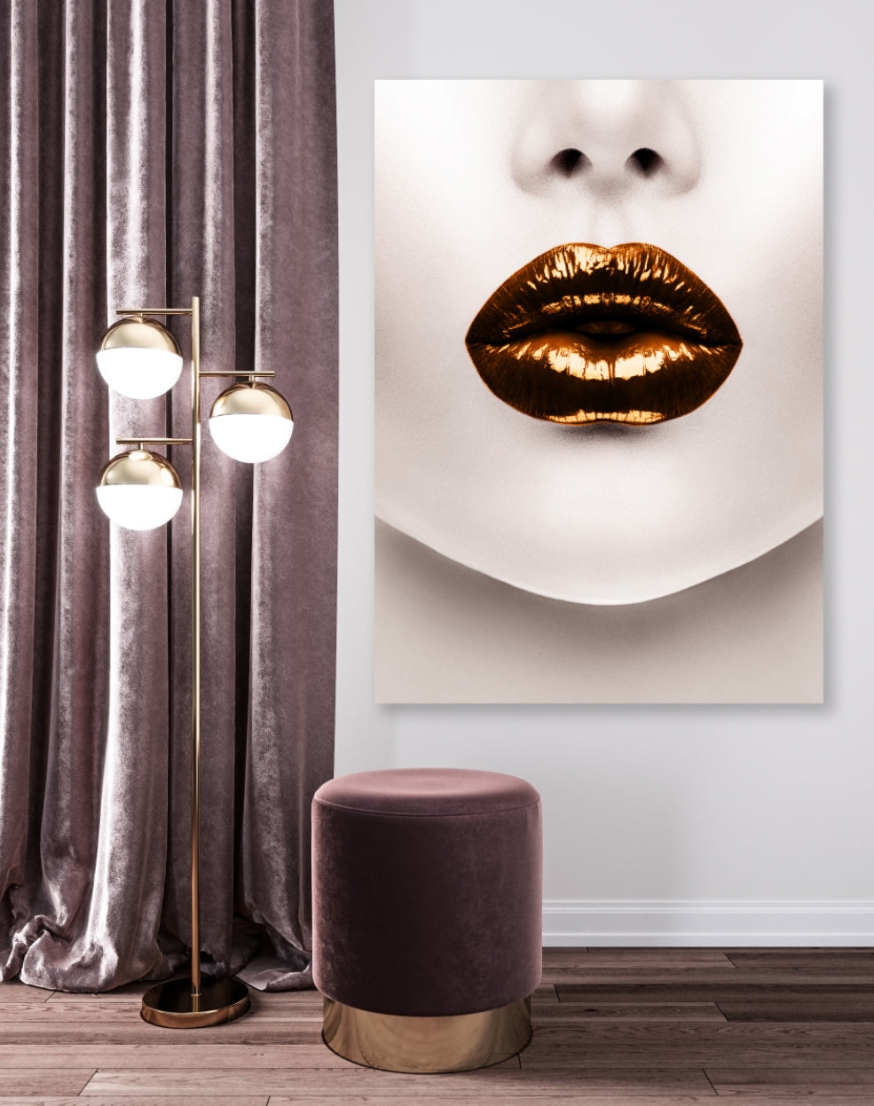 Canvastavla - Läppar av Koppar